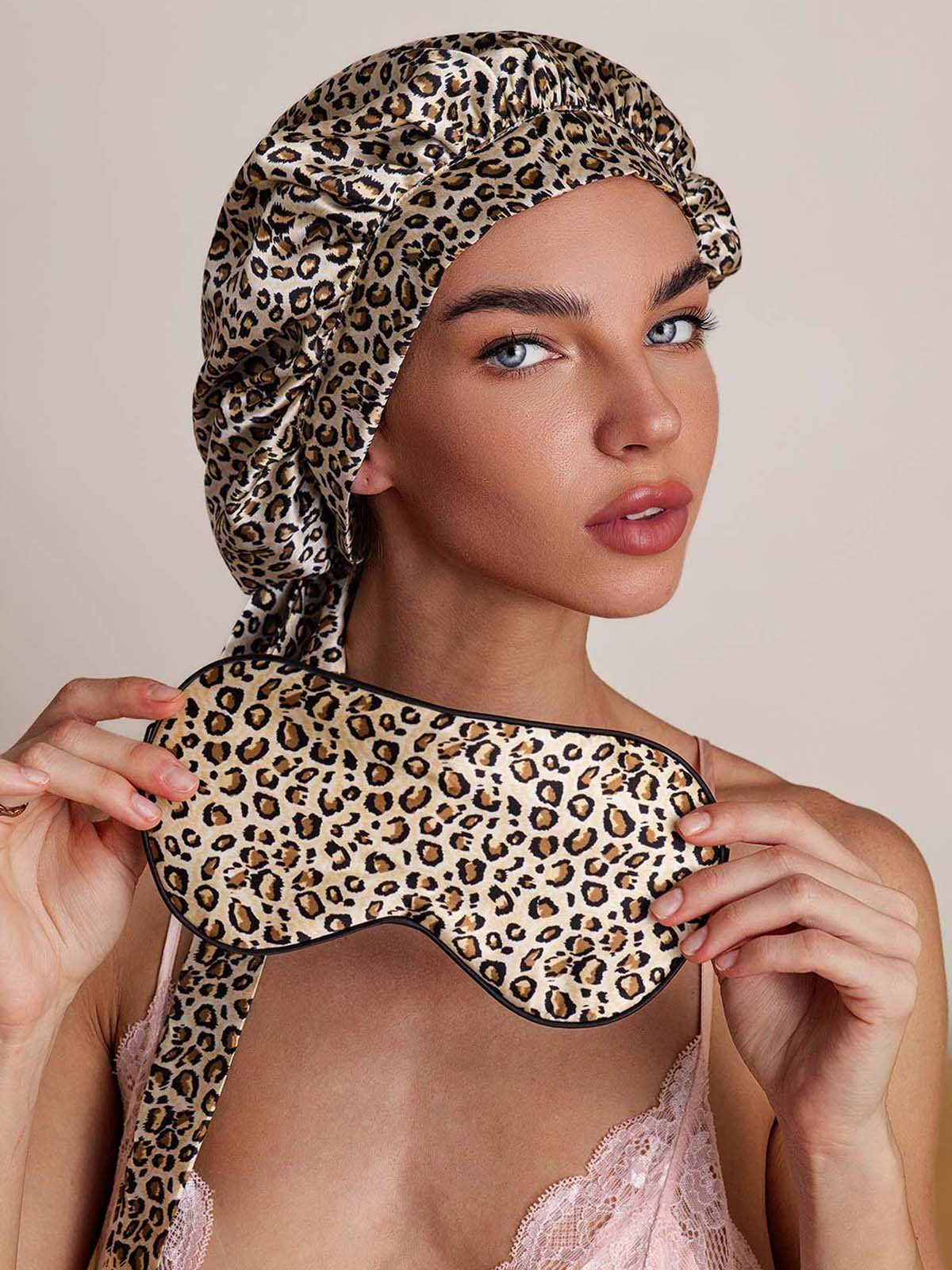 SilkSilky-SE Rent Silke Sleep Cap Leopard 001