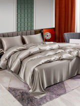 [Grå] SilkSilky-SE 25Momme Rent Silke Bedding Set 003