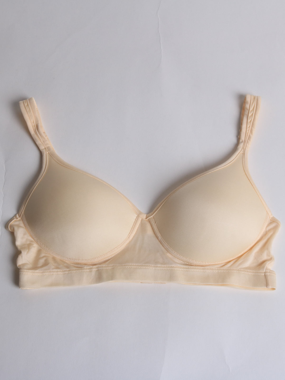 [Beige] SilkSilky-SE Silke Stickad Bra 007