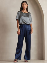 [Mörkblå] SilkSilky-SE 19Momme Silke Womens Pants 001,