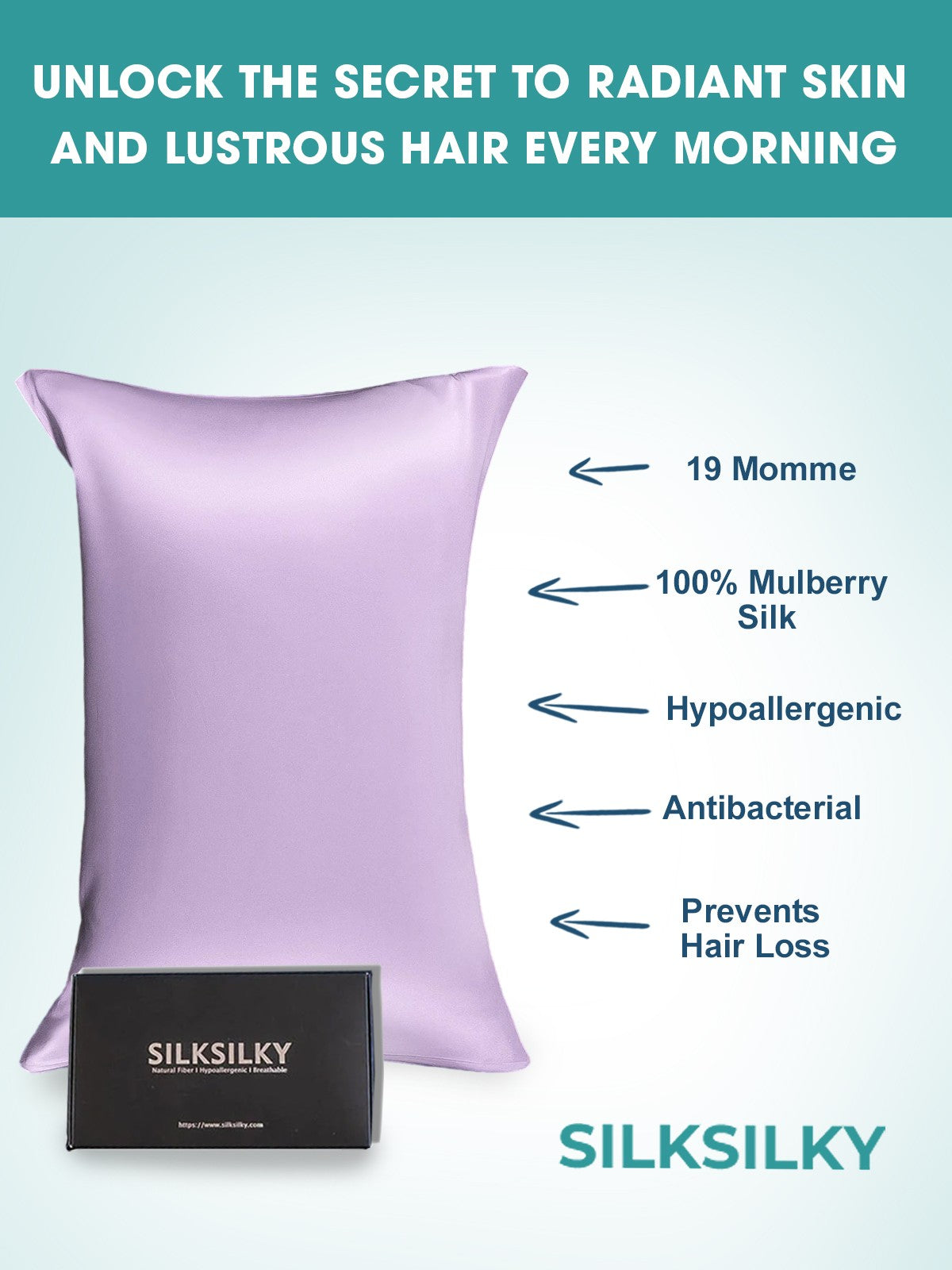 [Lavendel] SilkSilky-SE 19Momme Rent Silke Pillowcase 002