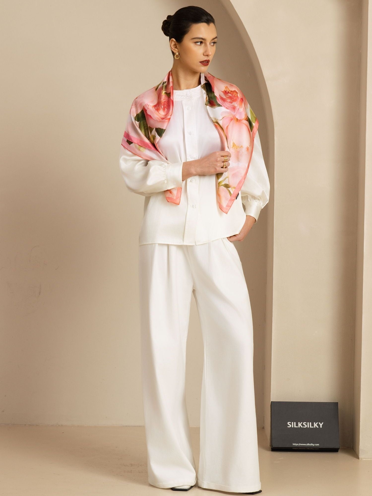 [P108] SilkSilky-SE Pure Silk Scarf 006