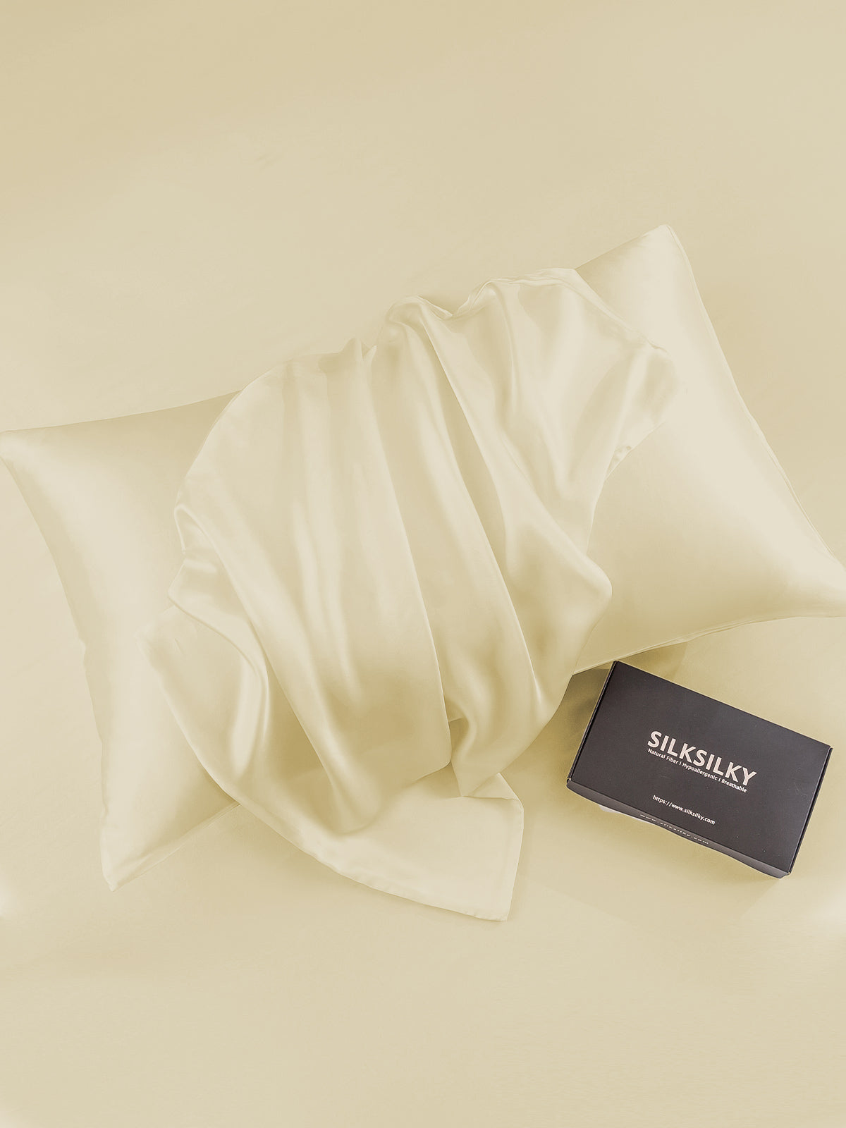 SilkSilky-SE 30Momme Rent Silke Pillowcase Elfenben 004