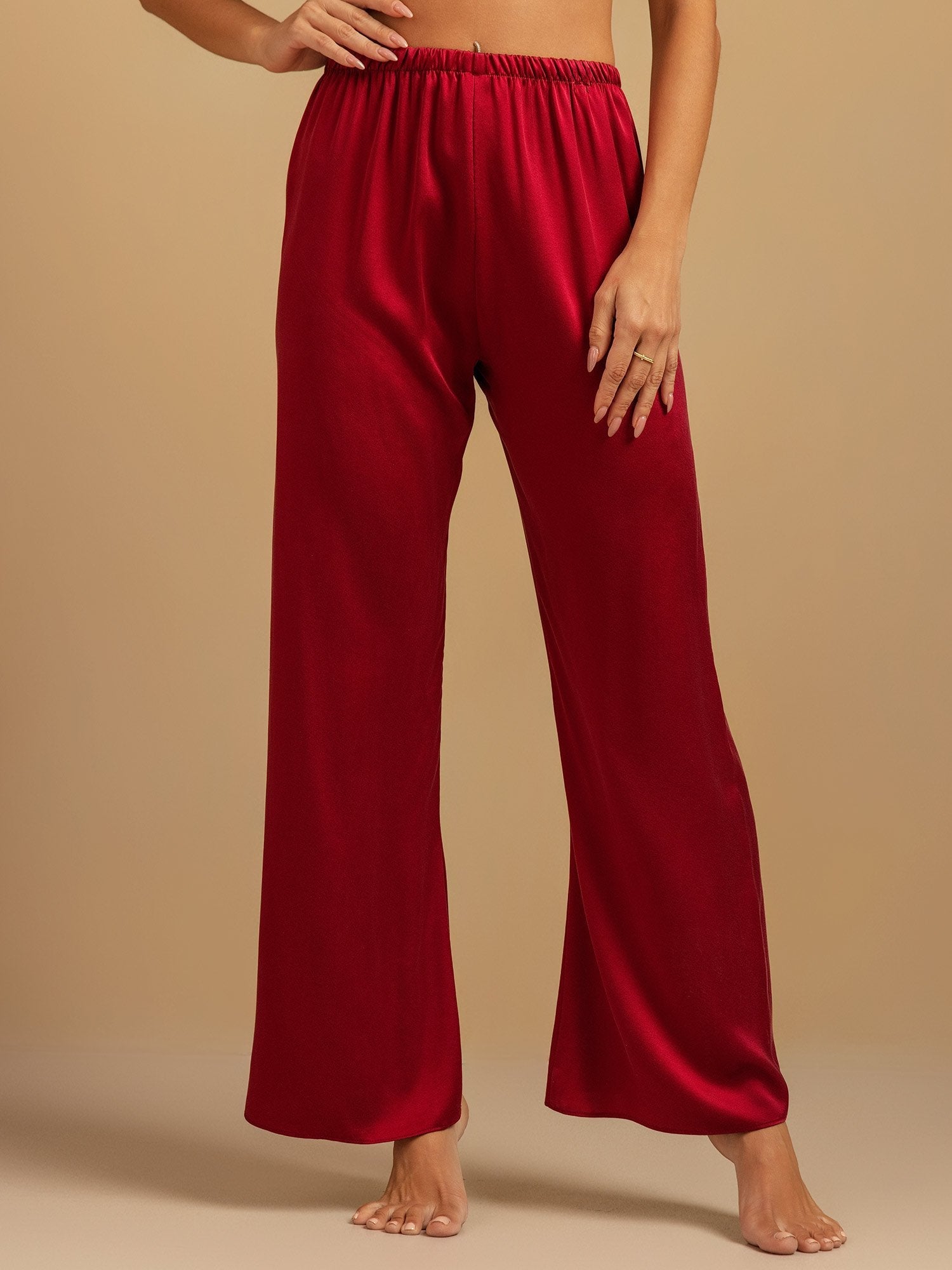 [Vin] SilkSilky-SE 19Momme Silke Womens Sleep Bottoms 003,