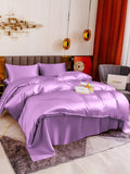 SilkSilky SE 19Momme Rent Silke Bedding Set Lavendel 004