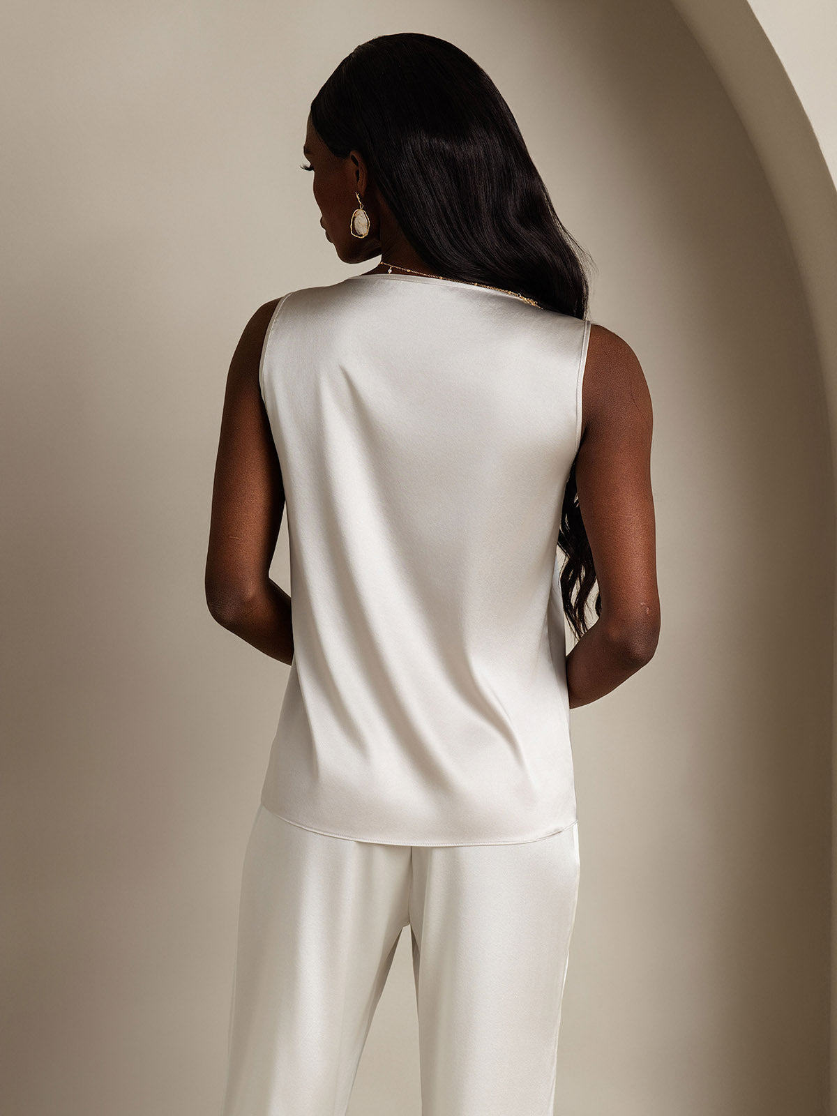 [Ljusgrå] SilkSilky-SE 19Momme Silke Camisoles 002,