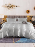 SilkSilky SE 19Momme Rent Silke Bedding Set Silver 002