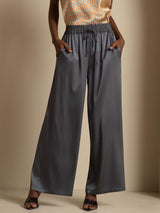 [Mörkgrå] SilkSilky-SE 19Momme Womens Pants 001