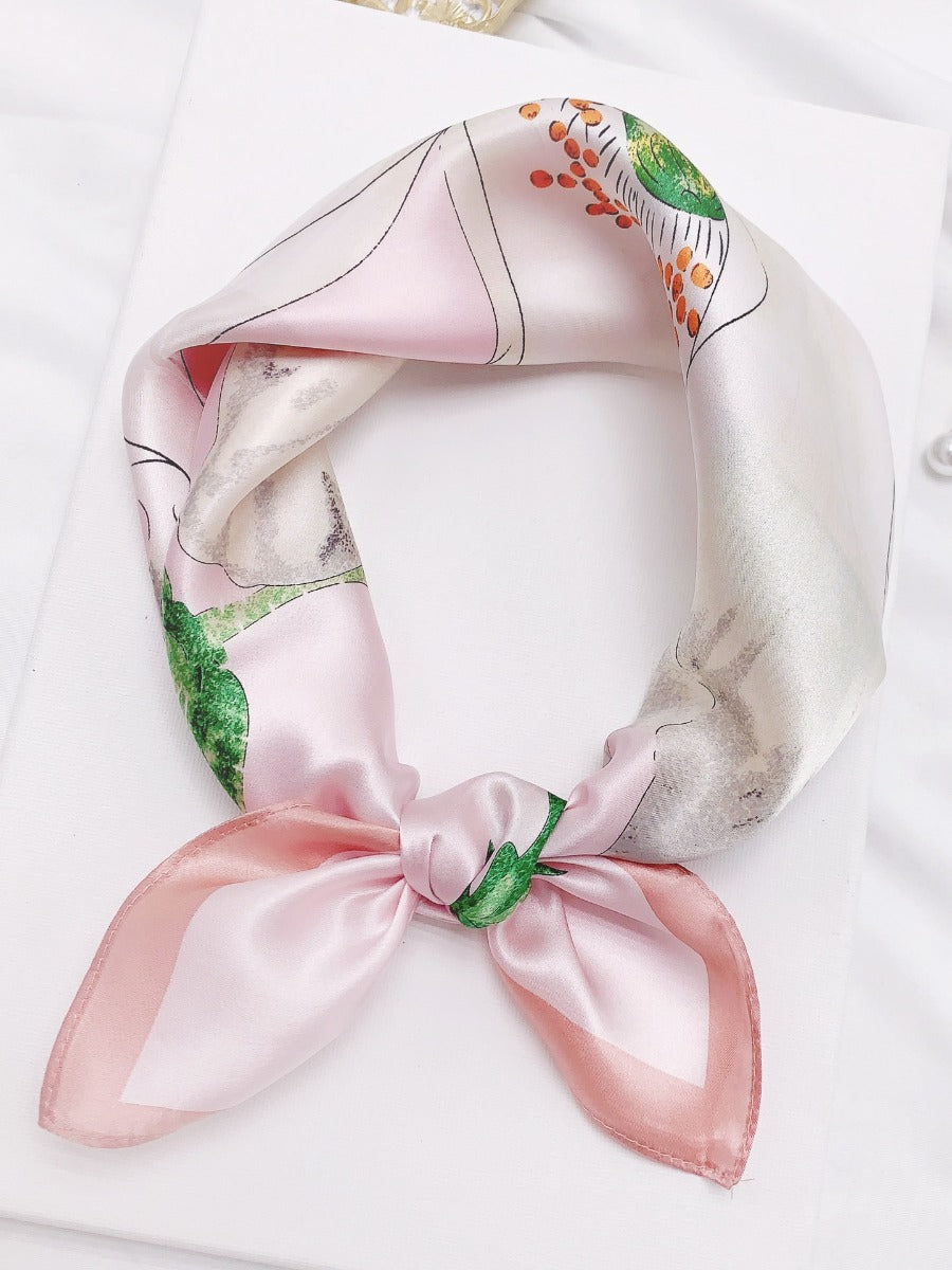 SilkSilky SE Rent Silke Scarf Rosa 001