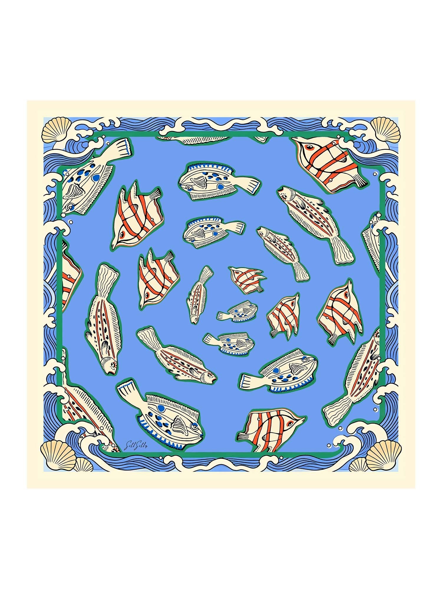 [Blå Fisk] SilkSilky-SE Scarf 001