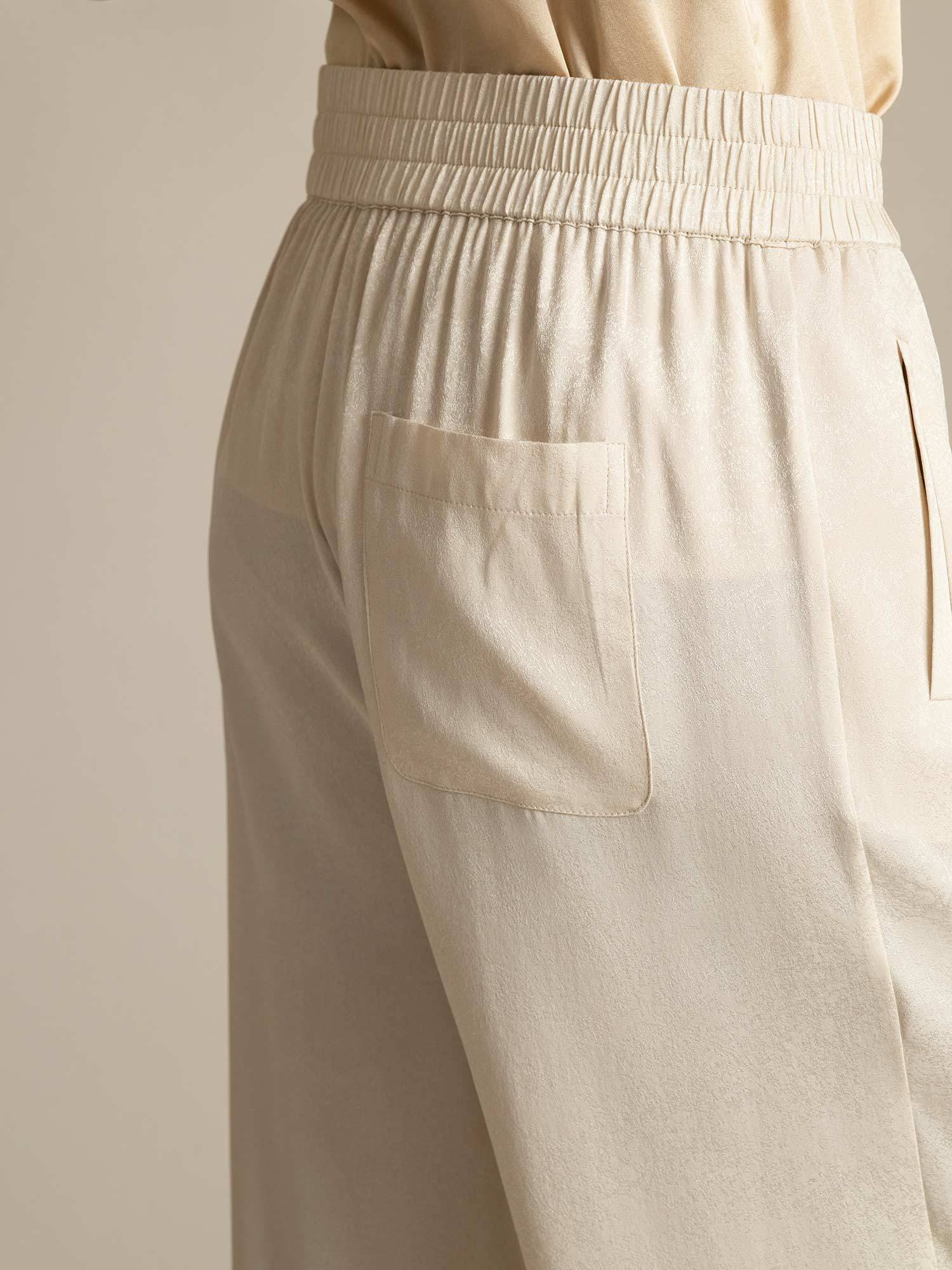 [Beige] SilkSilky-SE 22Momme Silke Womens Pants 005