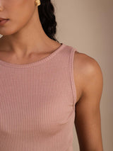 [Rosa] SilkSilky-SE Sleeveless Round Neck Cami Toppar 006