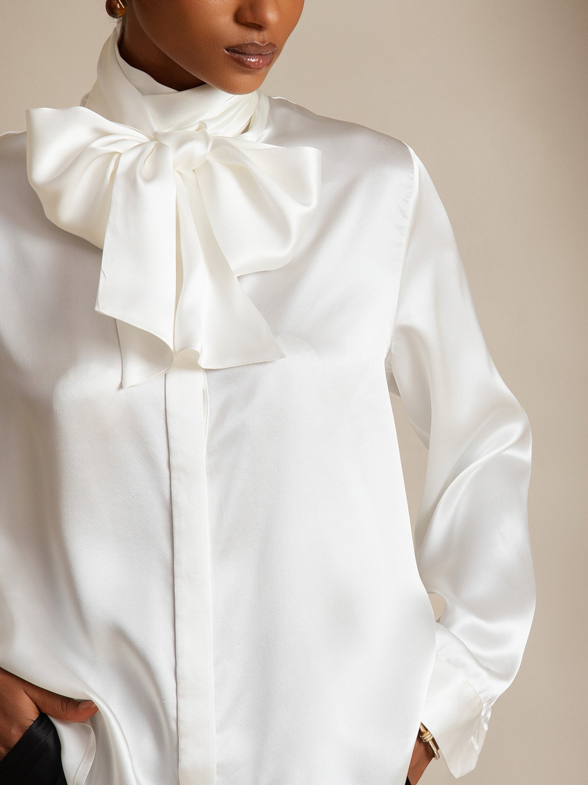 [Vit] SilkSilky-SE 19Momme Silke Womens Shirt 003