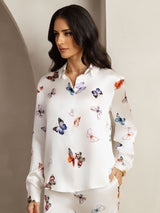 [Vit Fjäril] SilkSilky-SE 19Momme Silke Krage Women''s Outfit Sets 004