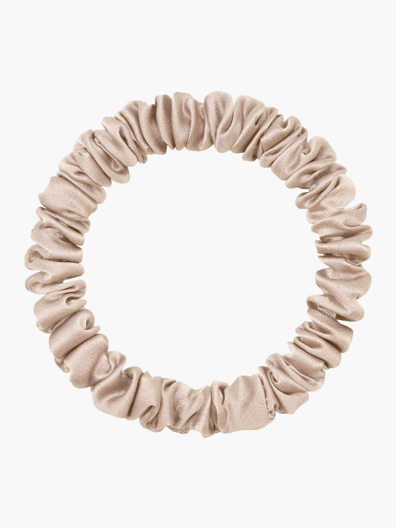 [Beige] SilkSilky-SE 19Momme Rent Silke Scrunchie 004