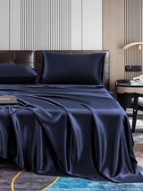 [Mörkblå] SilkSilky-SE 22Momme Rent Silke Bedding Set 006,