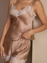 [Toscana] SilkSilky-SE Spaghetti Strap V Neck Camisole Set 006