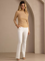 [Månsten] SilkSilky-SE Long Sleeve Turtle Neck Dam T-Shirt 007