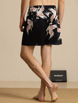 [Svart] SilkSilky-SE 19Momme Mens Sleep Bottoms 002