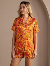 [Orange Hund] SilkSilky-SE Short Sleeve Lapel Collar Dam Pyjama 003