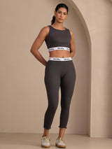 [Grå] SilkSilky-SE Sleeveless Crew Neck Women's Outfit Sets 001