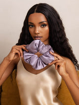 [Mörklila] SilkSilky-SE Scrunchie 005