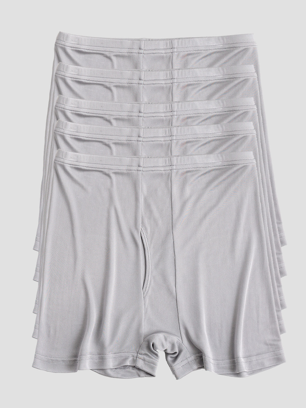 [Grå] SilkSilky-SE Silke Stickad Mens Underwear 002