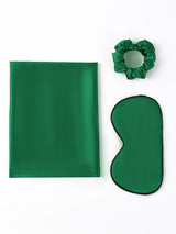 [Mörkgrön] SilkSilky-SE 19Momme Rent Silke Pillowcase Set 003