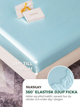 [Ljusblå] SilkSilky-SE 19Momme Rent Silke Bedding Set 004