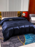 SilkSilky SE 22Momme Rent Silke Duvet Cover Mörkblå 003