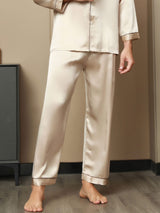 [Tan] SilkSilky-SE Rent Silke Mens Sleep Bottoms 003,