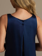 [Mörkblå] SilkSilky-SE Sleeveless Dam Pyjama 005