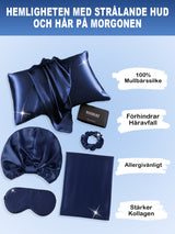 [Mörkblå] SilkSilky-SE 19Momme Pillowcase Set 002
