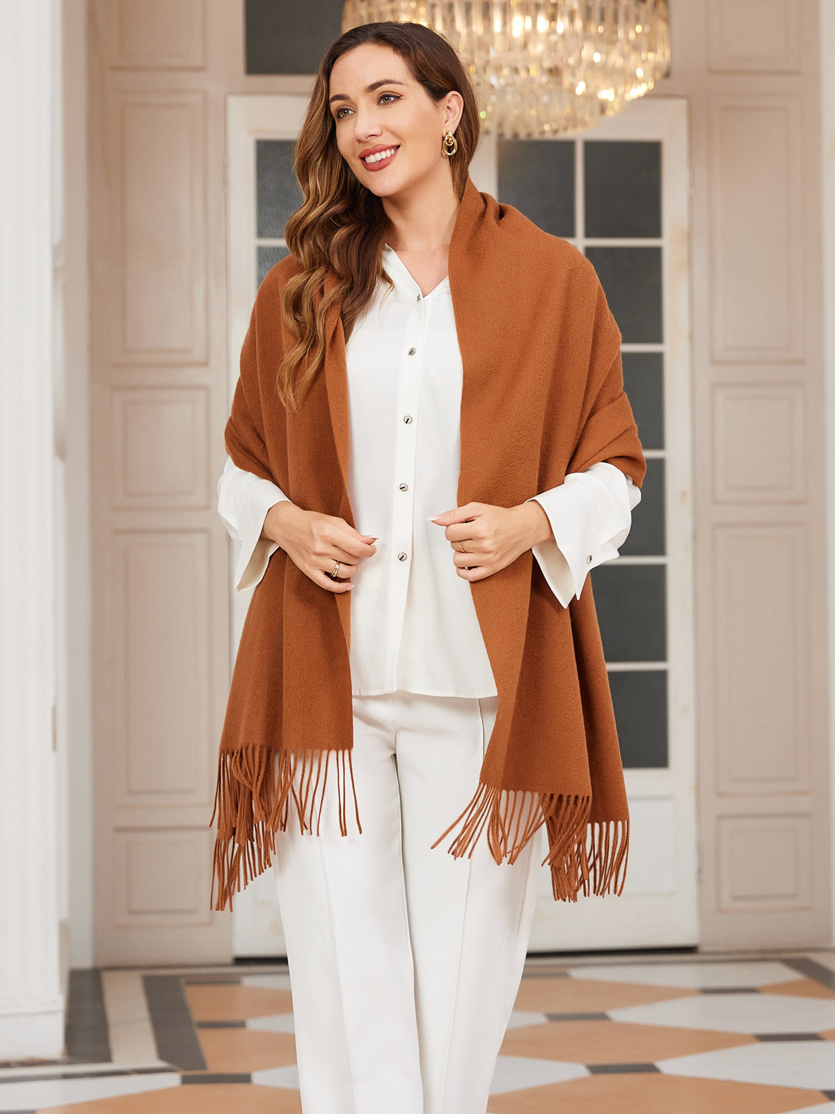 [Brun] SilkSilky-SE Ull Scarf 003