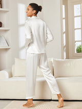 [Vit] SilkSilky-SE Long Sleeve Lapel Collar Dam Pyjama 003