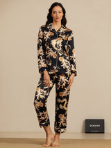 [Svart Drake] SilkSilky-SE Long Sleeve Lapel Collar Dam Pyjama 007