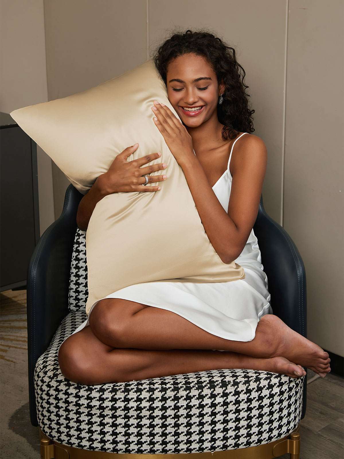 [Beige] SilkSilky-SE 22Momme Rent Silke Pillowcase 002
