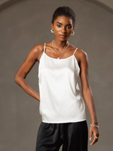 [Vit] SilkSilky-SE Spaghetti Strap Cami Toppar 003