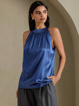 [Äkta Petrol] SilkSilky-SE Sleeveless Halter Dam T-Shirt 003