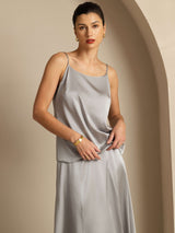 [Griffin Grå] SilkSilky-SE Spaghetti Strap Cami Toppar 001