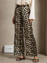 [Leopard] SilkSilky-SE 19Momme Silke Womens Pants 003,