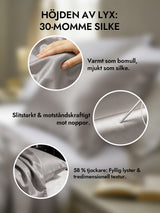 [Grå] SilkSilky-SE 30Momme Örngott 002