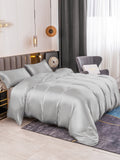 SilkSilky SE 19Momme Rent Silke Bedding Set Silver 004