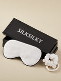 SilkSilky SE 19Momme Rent Silke Eye Mask Vit 001