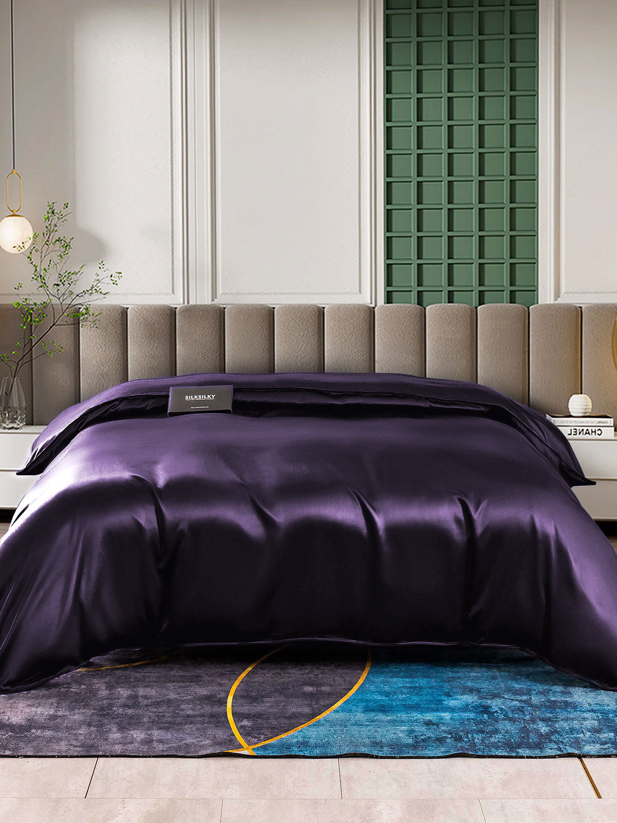 [Mörklila] SilkSilky-SE 22Momme Duvet Covers 001