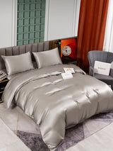 [Grå] SilkSilky-SE 25Momme Rent Silke Bedding Set 002