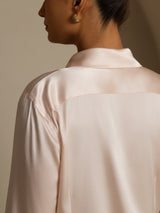 [Ljusrosa] SilkSilky-SE Long Sleeve Lapel Collar Damskjorta 003