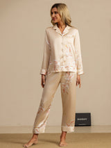 [Champagne] SilkSilky-SE Long Sleeve Lapel Collar Dam Pyjama 007