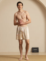 [Champagne] SilkSilky-SE 19Momme Mens Sleep Bottoms 004