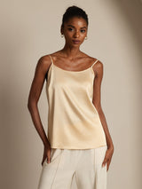 [Champagne] SilkSilky-SE Spaghetti Strap Cami Toppar 001